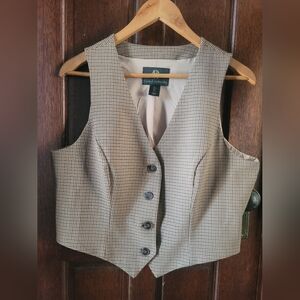 House of Harlow 1960 Brown Checkered Vest